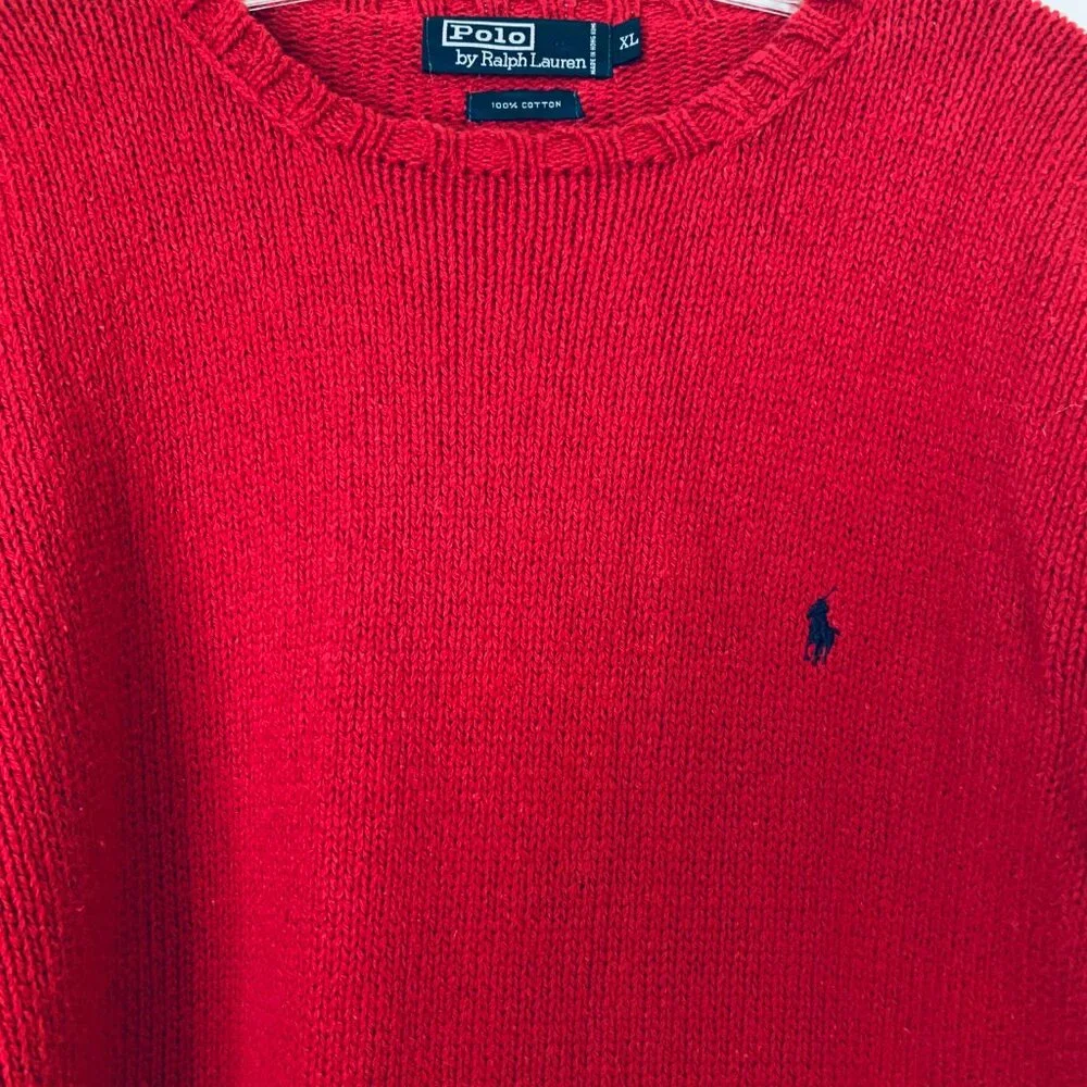 POLO by Ralph Lauren Cotton Men’s Red Crew Sz XL